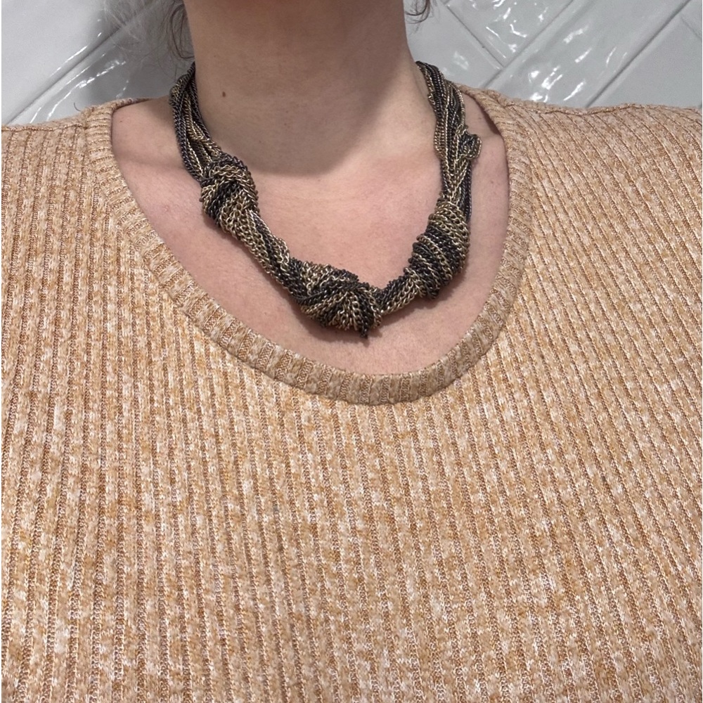 Tricolour rope necklace